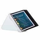 Flip borddisplay, Securit, 27x30x23 cm, 8xA4, akryl/PP, klar/sort (1 stk.)