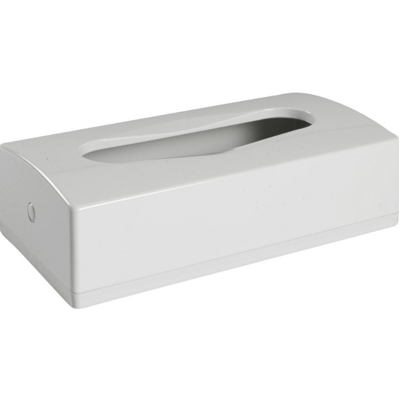 Dispenser til ansigtsservietter, 7x14x27cm, hvid, plast, (1 stk.)