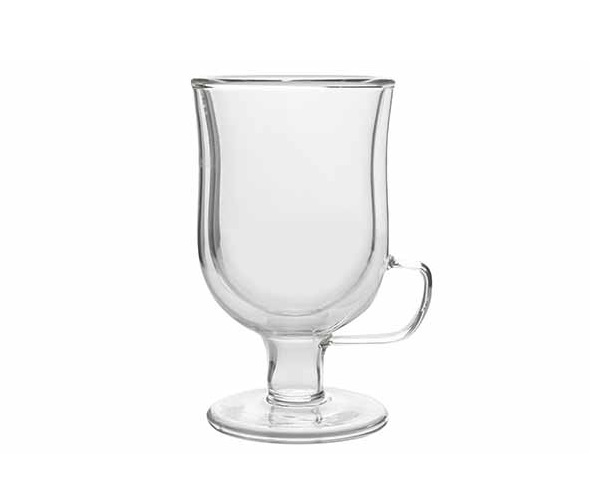 Irish coffee glas, 240ml, Ø8x13,5cm, dobbelvægget, borosilikatglas, OMAGIO, (1 stk.)