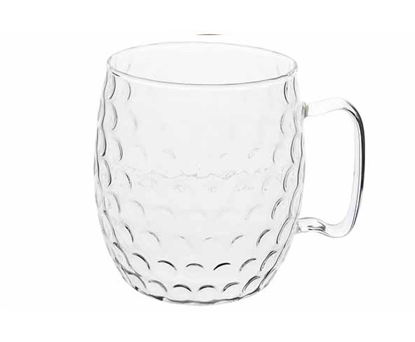 Moscow mule glas, klar med tekstur, 500ml, Ø12x10cm, borsilikatglas, MOSCOW MULE, (6 stk.)