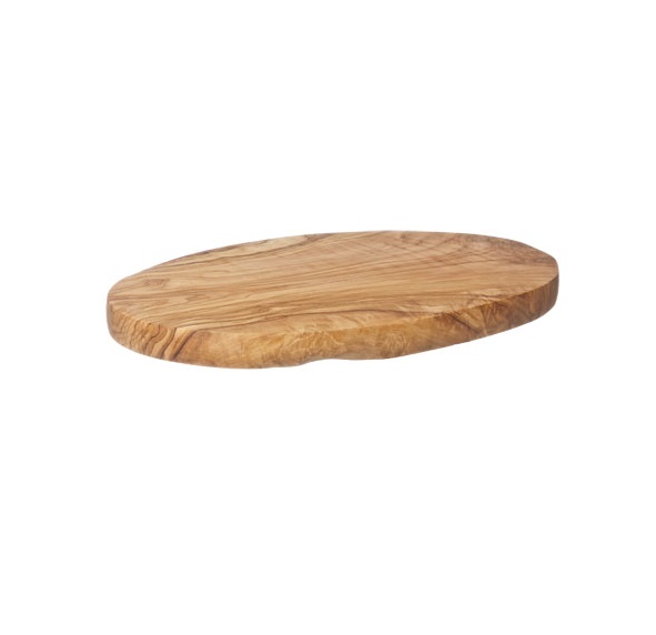 Skærebræt i træ, oval, 23-27x15-16cm, ORGANIC WOOD, (1 stk.)