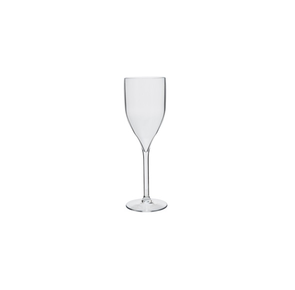 Champagneglas, på fod, 170ml, Ø6x19cm, klar, TRITAN, (6 stk.)