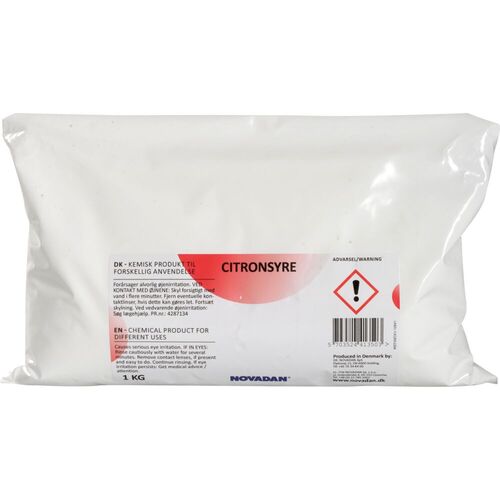 Citronsyre, Novadan, pulver, 1 kg, (5 stk.)