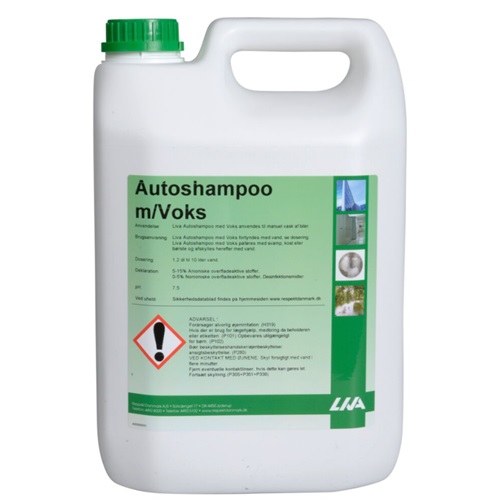 Autoshampoo, Liva, 5 l, med voks, uden farve og parfume, (2 stk.)