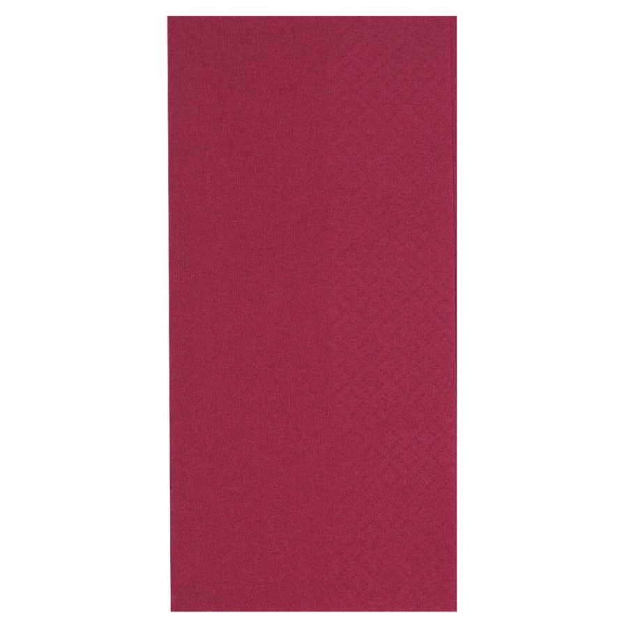 Middagsserviet, 3-lags, 1/8 fold, 40x40cm, bordeaux, nyfiber (1.400 stk.)