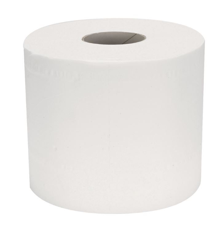 Toiletpapir, neutral, 2-lags, 33,75m x 9,8cm, Ø10cm, hvid, 100% nyfiber, (64 stk.)