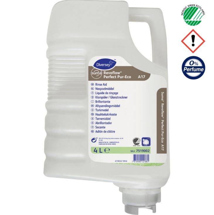 Afspænding, Diversey Suma Revoflow Perfect Pur-Eco A17, 4 l, med farve, uden parfume, (1 stk.)