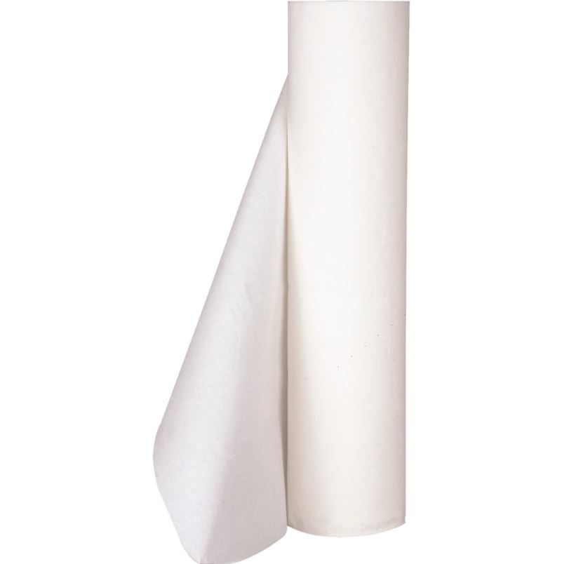 Lejepapir, neutral, 2-lags, 50m x 50cm, Ø13cm, hvid, perforeret for hver 36 cm, (9 ruller)