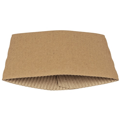 Kop sleeve, 12,5x5,8cm, brun, pap, til 12 og 16 oz papkrus, (1000 stk.)