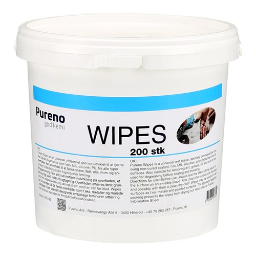 Renseservietter, Wipes i Spand, Pureno, (200 stk.)