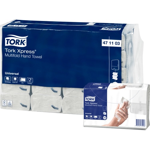 Håndklædeark, Tork H2 Universal, 2-lags, Z-fold, 23,4x21,3cm, 8 cm, natur, 100% genbrugspapir, (3800 stk.)