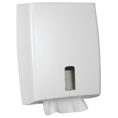 Dispenser, White Classic, Midi, 12,5x31x39cm, hvid, plast, til alle typer håndklædeark, (1 stk.)