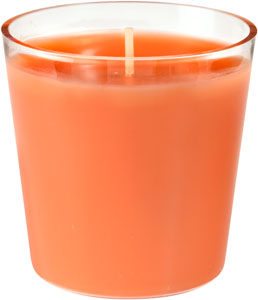 Fyrfadslys i glas, 65x65mm, Sun Orange, Duni, (12 stk.)