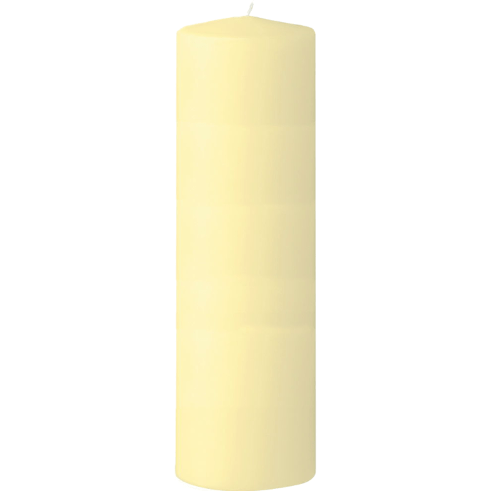 Bloklys, 22cm, Ø7cm, creme, 90 timer, paraffin, Duni, (10 stk.)