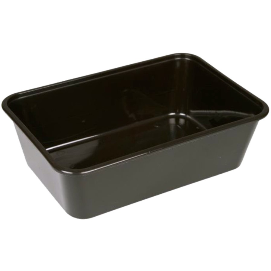 Plastbakke, Nuddelbakke, 16,9x11,6x5,3cm, 750 ml, sort, PP, 1-rums, tilhørende 10986, til mikroovn, (500 stk.)