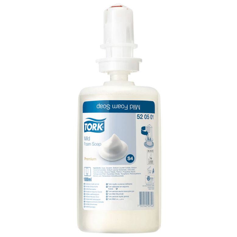 Skumsæbe, Tork S4 Premium, 1000 ml, med parfume,0,4 ml pr. dosering, (1 stk.)