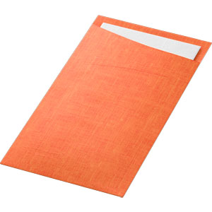 Bestiklomme, Serviet, Sacchetto, Dunisoft, 230x115mm, Sun Orange, Duni, (240 stk.)