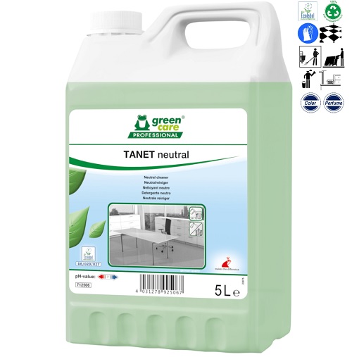 Universalrengøring, Green Care Professional TANET Neutral, 5 l, med farve og parfume, (1 stk.)