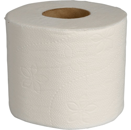 Toiletpapir, 2-lags, 44m x 9,5cm, Ø12cm, hvid, 100% nyfiber, (56 ruller.)