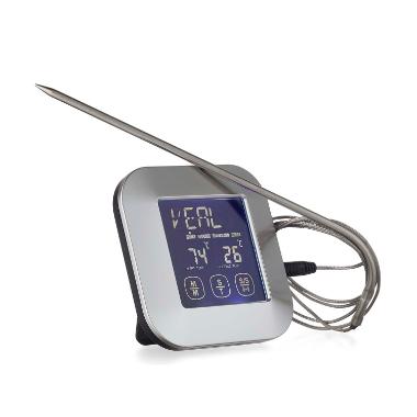 Stegetermometer, elektronisk, med timer og minutur, 0-250C, (1 stk.)