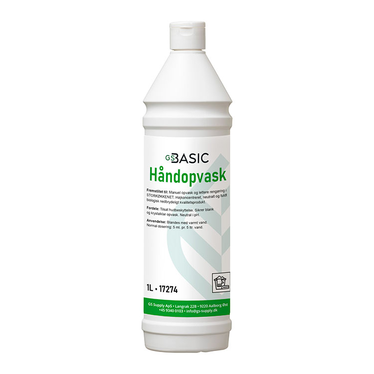 Håndopvask, GS-Basic, 1L, uden farve og parfume, (1stk.)