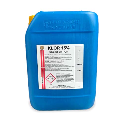 [17432] Klorrengøring, (Natriumhypochlorit), 15%, 10 ltr/12 kg (1 dunk).
