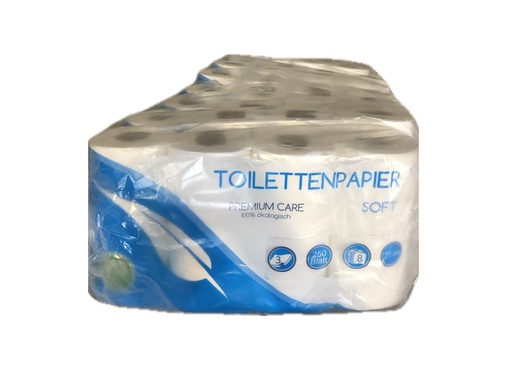 [17491] Toiletpapir, GS-Basic, 3-lags, 100% nyfiber, hvid, 27m, (64 ruller)