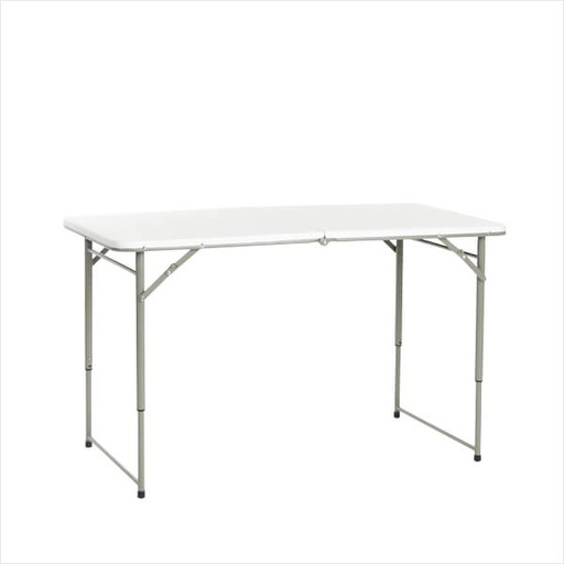 [18564] Markedsbord, salgsbord, sammenklappeligt, 60x122 cm, hvid med gråt stel, (4 stk.)