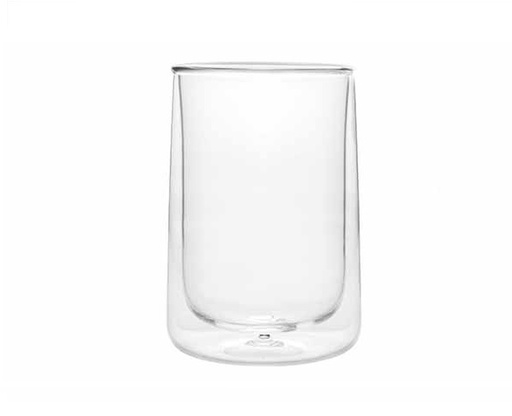 [20919] Teglas, 300ml, Ø8x12cm, dobbelvægget, borsilikatglas, OMAGIO, (2 stk.)