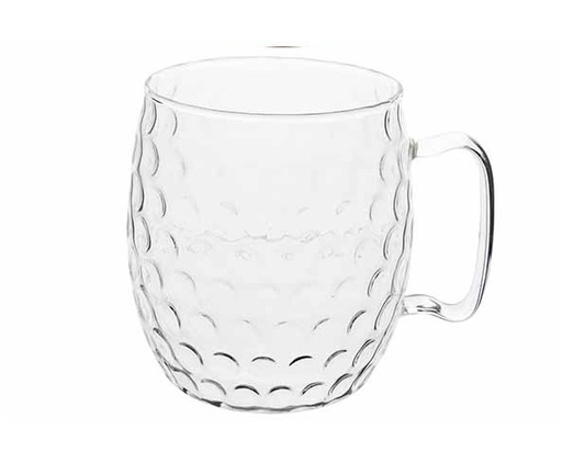 [20955] Moscow mule glas, klar med tekstur, 500ml, Ø12x10cm, borsilikatglas, MOSCOW MULE, (6 stk.)