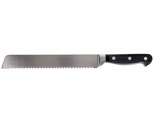 [20969] Brødkniv, 20,5cm, rustfri stål, sort, DELISH CHEF, (1 stk.)