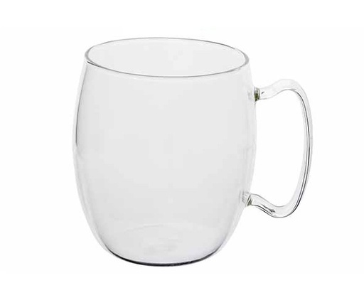 [20978] Glas med hank, klar, 500ml, Ø12x10cm, borsilikatglas, MOSCOW MULE, (6 stk.)