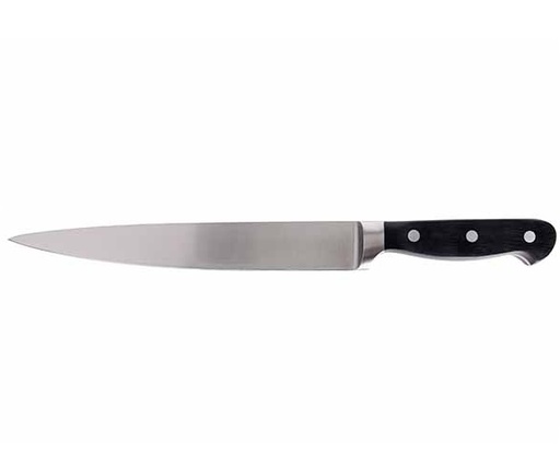 [21130] Kødkniv, kokkekniv, 20,5cm, rustfri stål, sort, DELISH, (1 stk.)