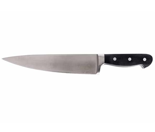 [21166] Kokkekniv, 21cm, rustfri stål, sort, DELISH, (1 stk.)