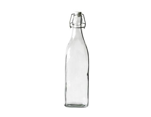 [21437] Patentflaske med prop, 1,03l, glas, Ø8x8x32cm, (12 stk.)