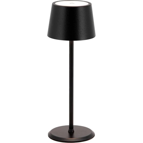 [21907] LED bordlampe, MONTE-CARLO, Securit, ledningsfri og genopladelig, sort, (1 stk.)