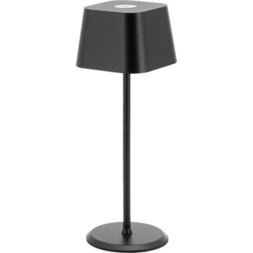 [21910] LED bordlampe, MALTA, Securit, ledningsfri og genopladelig, sort, (1 stk.)