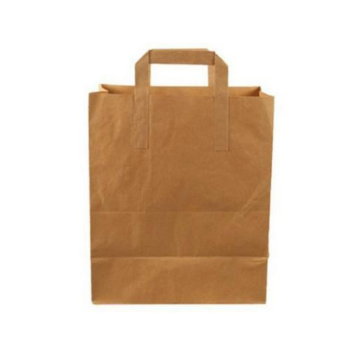 [22249] Bærepose, 15 l, 26x14x30mm, 70gr, med hank, papir, brun, (250 stk.)