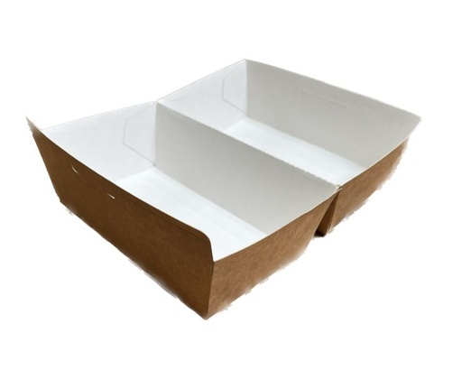 [11555] Dobbelt multiboks, papir, brun, 17x10x5 cm, (560 stk.)