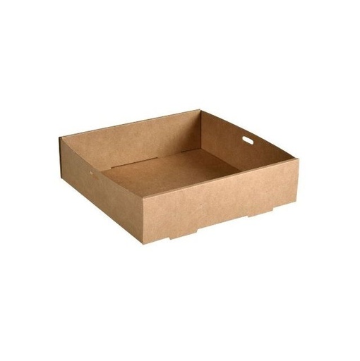 [11884] Bakke, Glance Catering Tray Small, lille, 22,5x22,6x6cm, brun, 1-rum, pap, Duni, (100 stk.)