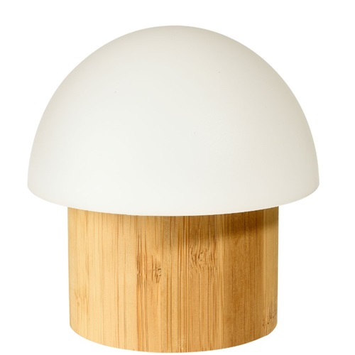 [13406] LED lampe, Duni, Brother, bambus, 10,5xØ11cm, hvid, Duni, (4 stk.)