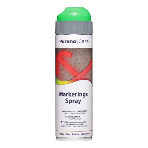 [13585] Markeringsspray, Grøn, 500ml, Pureno, (1 stk.)