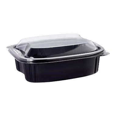 [10570] Mikrobakke, 900ml, 19x15,5x5,2cm, Bistro, sort, PP, tilhørende 10556, (300 stk.)