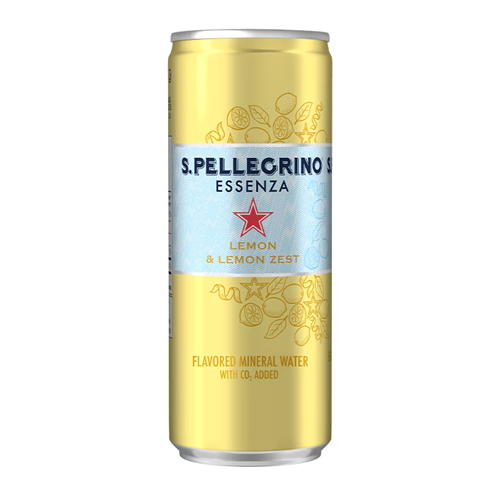 [10537] San Pellegrino Essenza Limone, dåse, 0,33 L, med brus, 24 stk.