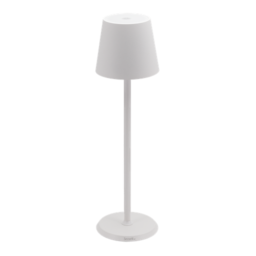 [15205] LED bordlampe, FELINE, Securit, inkl. magnetisk ladekabel, metal, hvid, (1 stk.)