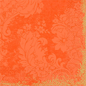 [16226] Serviet, 3-lags, 33x33cm, Royal Sun Orange, Duni, (1000 stk.)