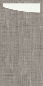 [16395] Bestiklomme, Serviet, Sacchetto, Dunisoft, 230x115mm, granitgrå, Duni, (240 stk.)