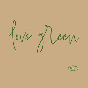 [16696] Serviet, bio, Dunisoft, 20x20cm, "Love Green", Duni, (2880 stk.)