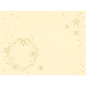 [16697] Dækkeserviet, Dunicel, 30x40cm, "Star Shine Cream", Duni, (500 stk.)